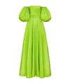 Valentino Off-shoulder Floor-lentgh Dress In Green