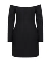 Valentino Elegant Black Dress With Boat Neck In Black