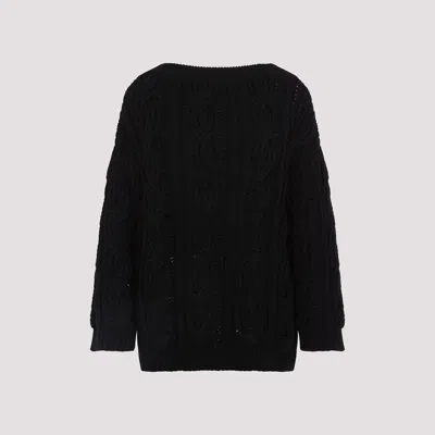 VALENTINO BLACK WOOL SWEATER