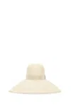 Valentino Off White Abaca Vlogo Signature Hat In White