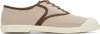 Valentino Bay By Bay Webbing-trimmed Checked Canvas Sneakers In Rhc Bicolor-tobacco/