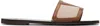 Valentino Garavani Superstar Slide Slipper With Vlogo Detail And Premium Materials In Zs5 Naturale/tobacco