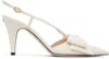 Valentino Off-white Bowow Slingback Kidskin Heels In Neutral
