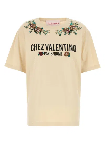 VALENTINO OFF WHITE JERSEY T-SHIRT