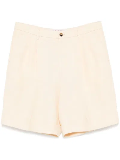 VALENTINO OFF WHITE JUTE BERMUDA SHORTS