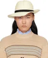 Valentino Off-white Large Brim Panama Hat