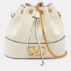 Valentino Chain Bucket Bag Gold-tone Hardware In White