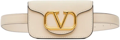 Valentino Garavani Off-white Locò Belt Bag In I16 Light Ivory