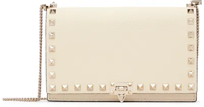 Valentino Garavani Off-white Mini Rockstud Flap Bag In Neutral