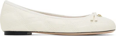 VALENTINO GARAVANI OFF-WHITE QUILTIE 67 BALLERINA FLATS