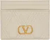 Valentino Off-white Quiltie 67 Card Holder In Neutral