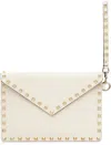 Valentino Off-white Rockstud Pouch In White