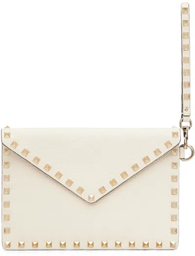 Valentino Garavani Off-white Rockstud Pouch