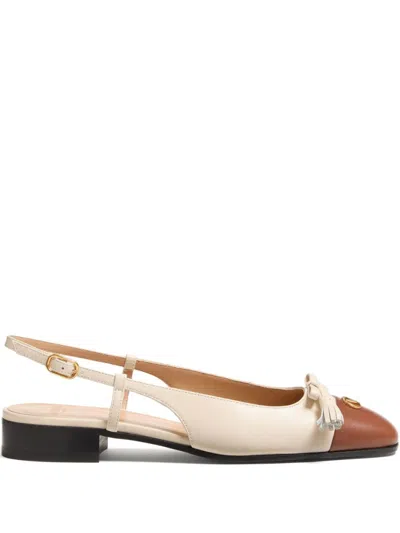 VALENTINO GARAVANI OFF WHITE SLINGBACK BALLET FLATS
