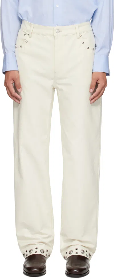 Valentino Off-white Studded Trousers