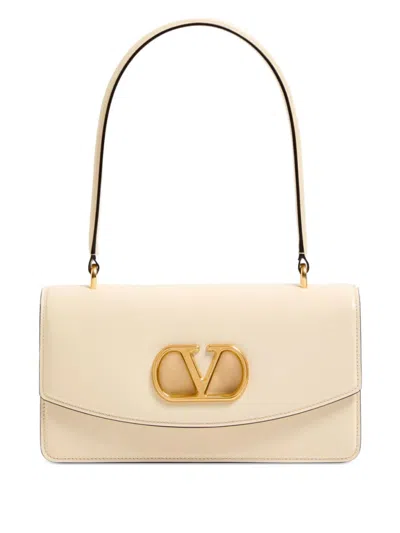 VALENTINO GARAVANI OFF WHITE VAIN SHOULDER BAG