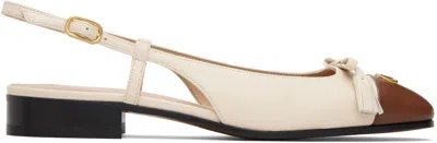 Valentino Garavani Valentino Slingback Ballet Flats With Adjustable Strap In Neutral