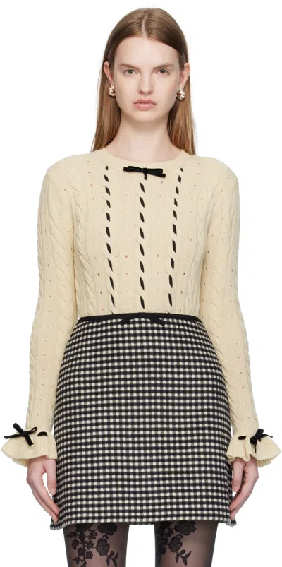 Valentino Off-white Virgin Wool Sweater In Neutral