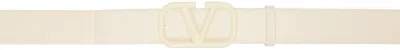 Valentino Garavani Off-white Vlogo Signature 30mm Belt In Ivory