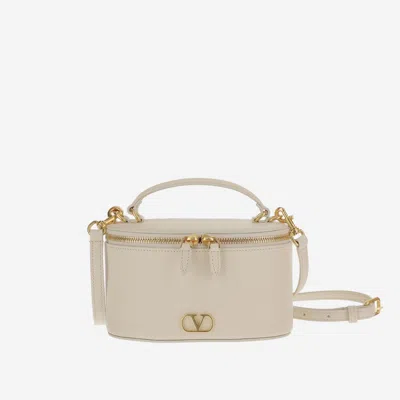 Valentino Garavani Off White Vlogo Signature Mini Crossbody Bag In Neutral