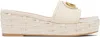 Valentino Leather Vlogo Medallion Platform Espadrilles