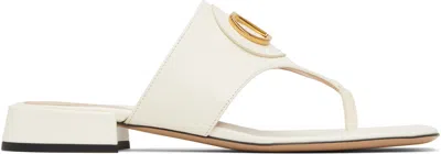 Valentino Garavani Vlogo Signature Slip-on Sandals In White