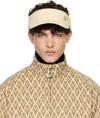 Valentino Off-white Vlogo Signature Visor Cap In Burro/oro