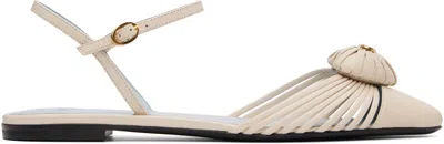 Valentino Garavani Off-white Coeur Royal Ballerina Flats In Neutral