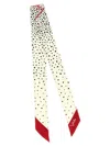 Valentino Off-white Little Star Starry Polka Dot Scarves In Multicolor
