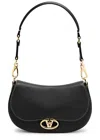 Valentino Medium Ohval Leather Shoulder Bag In Black
