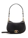 Valentino Vlogo Saddle Shoulder Bag In Black