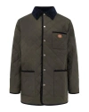 Valentino Garavani Olive Quilted Jacket With Vlogo Patch In Gray