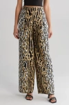 VALENTINO OMBRÉ ANIMAL PRINT WIDE LEG trousers