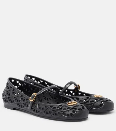 Valentino Garavani Ondette Vlogo Mary Jane Flats In Multi