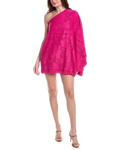 Valentino One-shoulder Sweaterdress In Pink