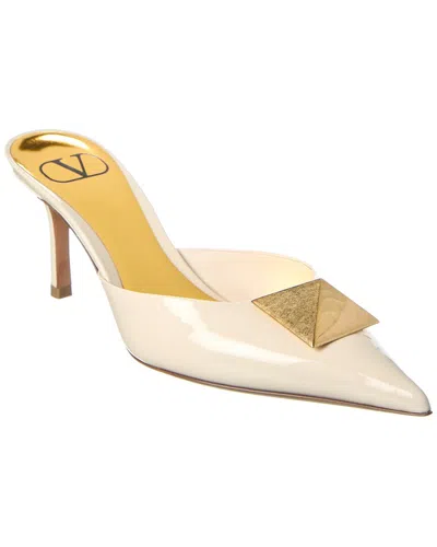 Valentino Garavani Valentino One Stud 70 Patent Mule In Neutral