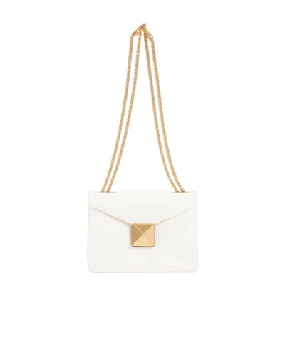 Valentino Garavani One Stud Crossbody Bag In White
