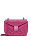 Valentino Small One Stud Crystal-embellished Shoulder Bag In Pink
