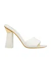 Valentino One Stud Hyper 105mm Leather Mules In White