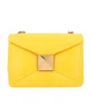 Valentino One Stud Leather Crossbody Bag In Yellow