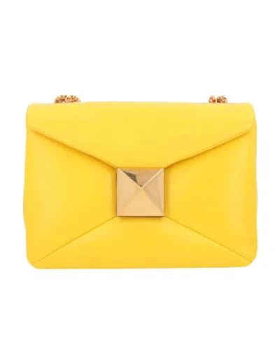 Valentino Garavani One Stud Leather Crossbody Bag In Yellow