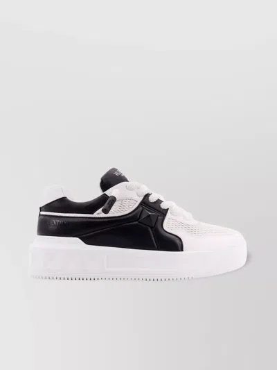 Valentino Garavani One Stud Leather Sneakers With Star Detail