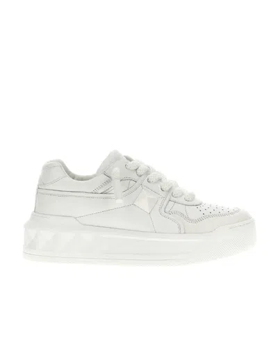 Valentino Garavani One Stud Low-top Sneakers In White