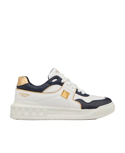Valentino Garavani One Stud Low-top Lace-up Sneakers In White