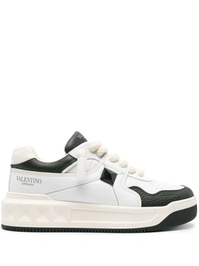 Valentino Garavani White Two-tone Sneakers In Multicoloured