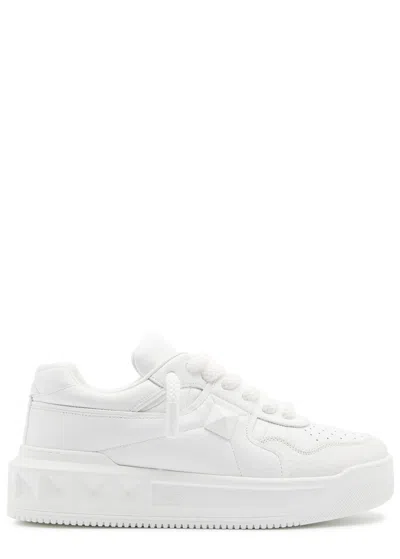 Valentino Garavani White Nappa Leather One Stud Xl Sneakers