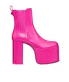 Valentino One Stud Platform Boots In Pink