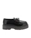 Valentino One Stud Platform Loafers In Black