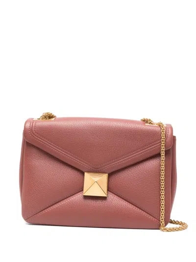Pre-owned Valentino Garavani One Stud Quilted Shoulder Bag In Pink