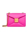 Valentino One Stud Small Leather Shoulder Bag In Pink